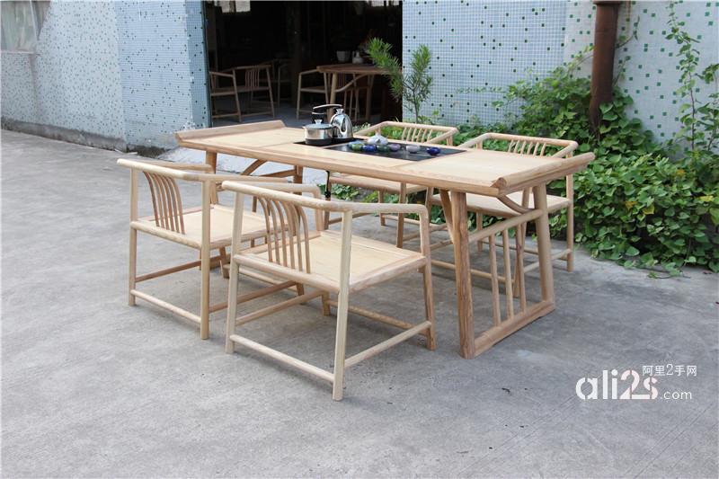 
新中式实木书桌 办公桌 茶桌椅 写字台 实木书桌 茶桌椅 餐桌椅客厅家具

