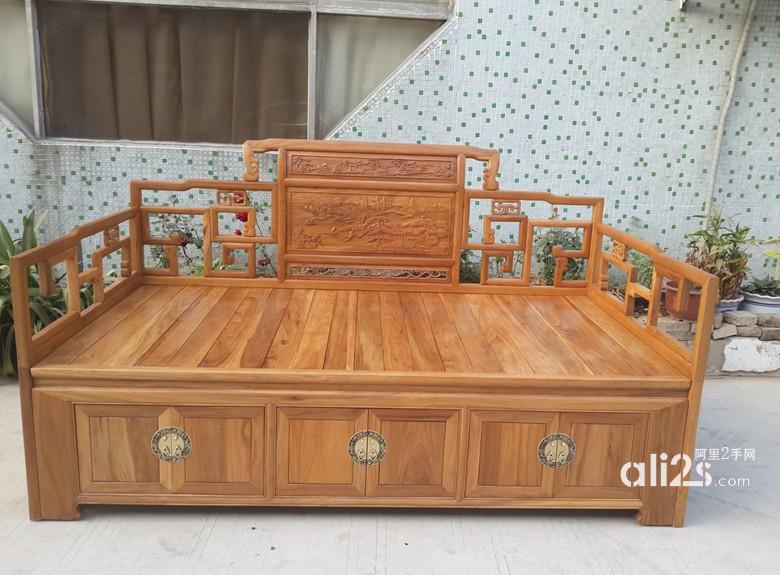 
新中式实木双人床多功能实木床柜子床罗汉床沙发床高低床上下床定做
