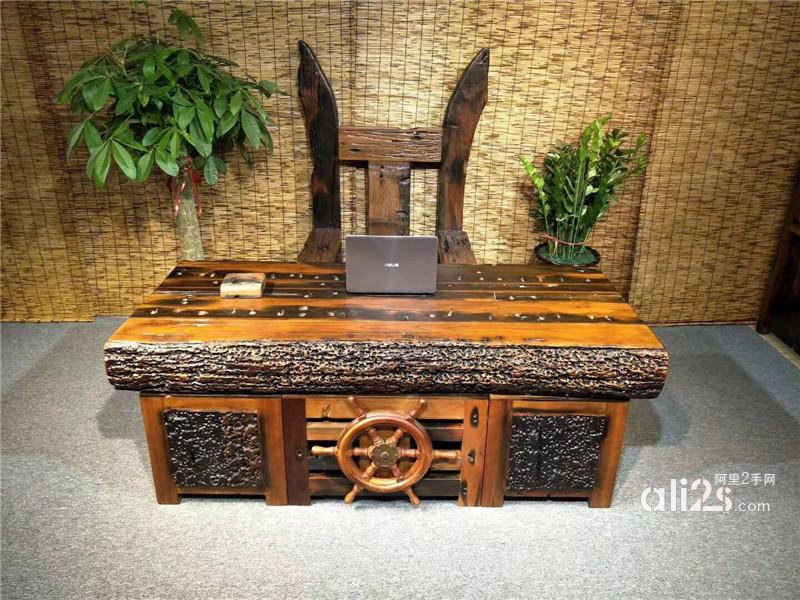 
厂家直销老船木办公桌椅会议桌电脑桌老板桌办公家具批发零售，也可以定制
